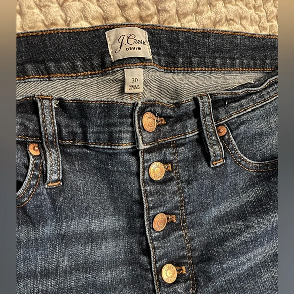 J Crew Billie Demi Boot Cut Jeans • Button Fly •.Women’s 30 or Size 10 - Picture 3 of 6